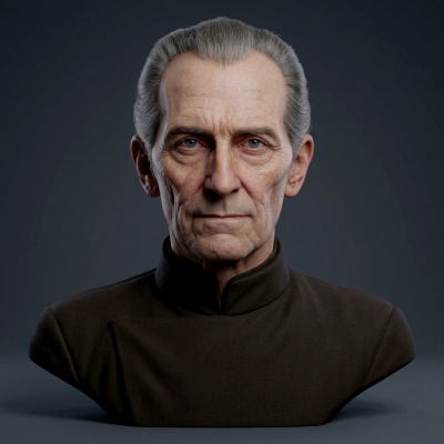Grand Moff Tarkin Peter Cushing 3D Printable Bust