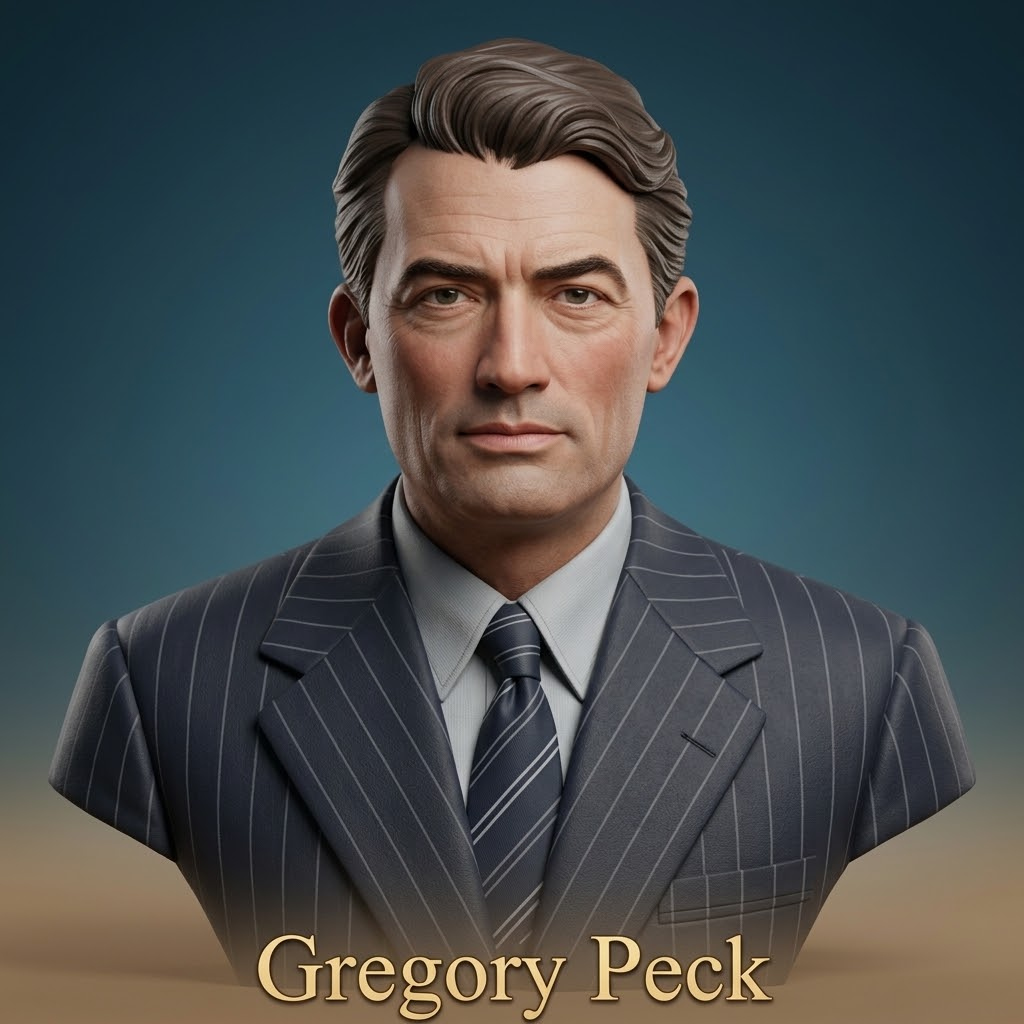 Gregory Peck 3D Printable Bust 3D Model