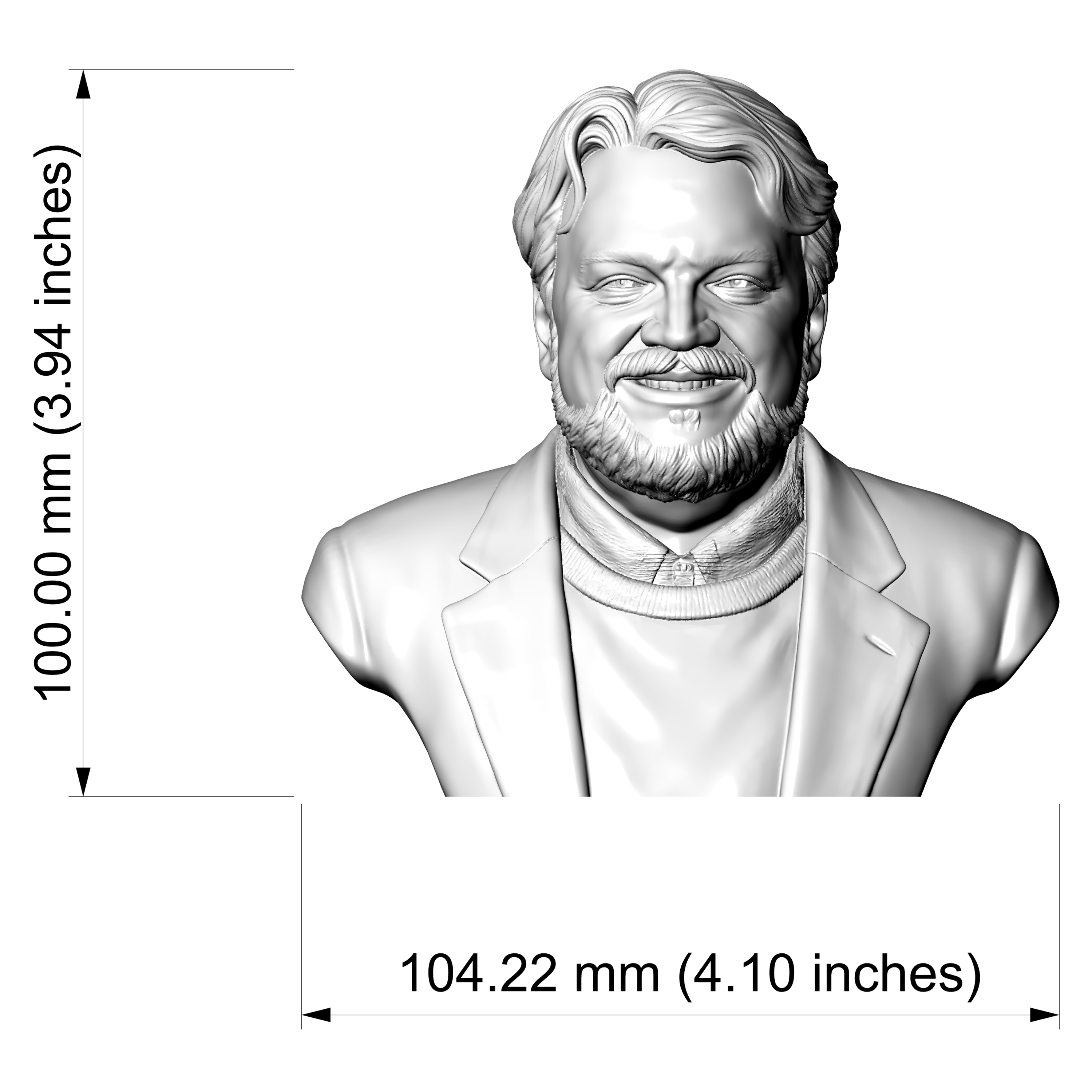 Guillermo del Toro Bust 3D Printable 3D Model