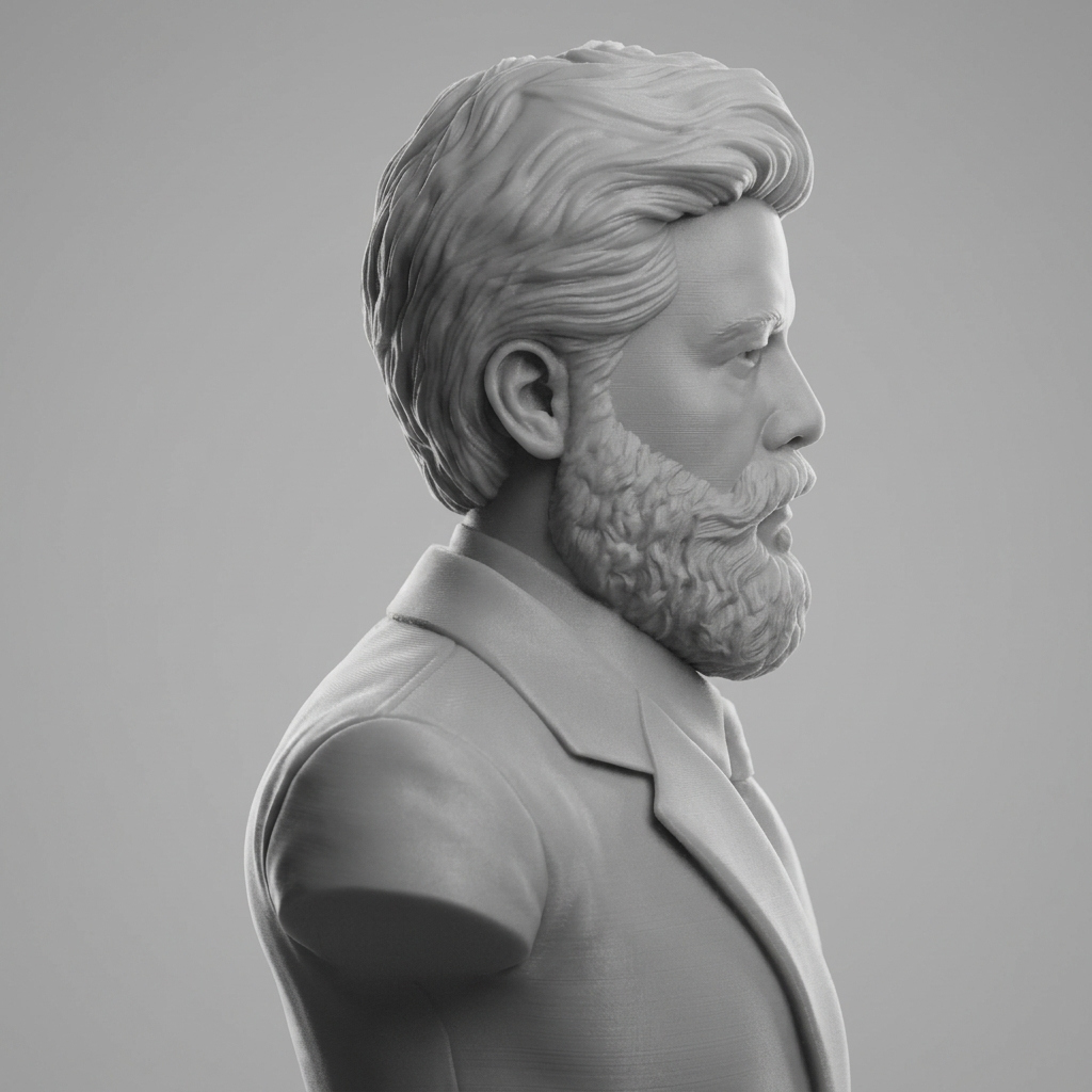 Gustav Mahler 3D Printable Bust 3D Model