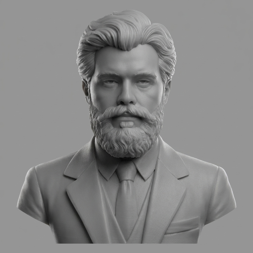 Gustav Mahler 3D Printable Bust 3D Model