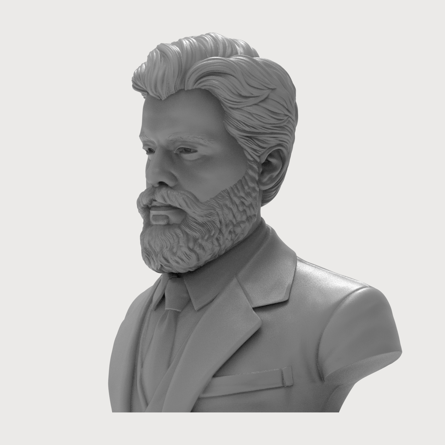 Gustav Mahler 3D Printable Bust 3D Model