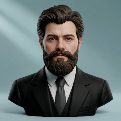 Gustav Mahler 3D Printable Bust