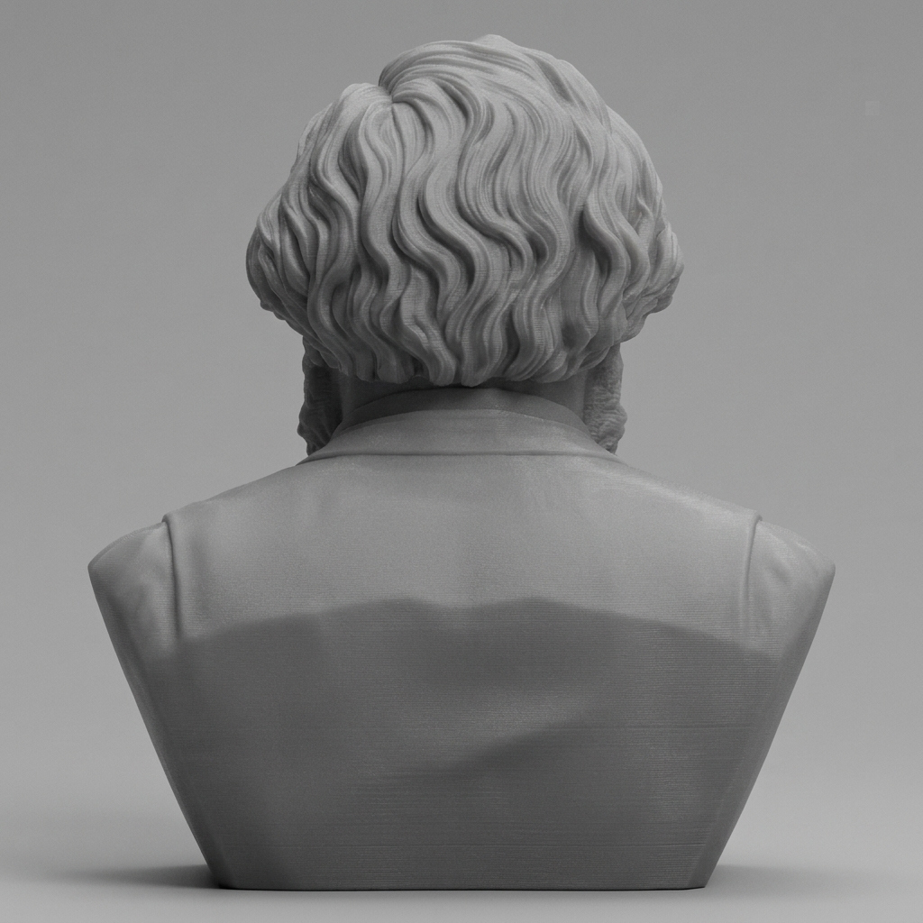 Gustave Courbet 3D Printable Bust 3D Model