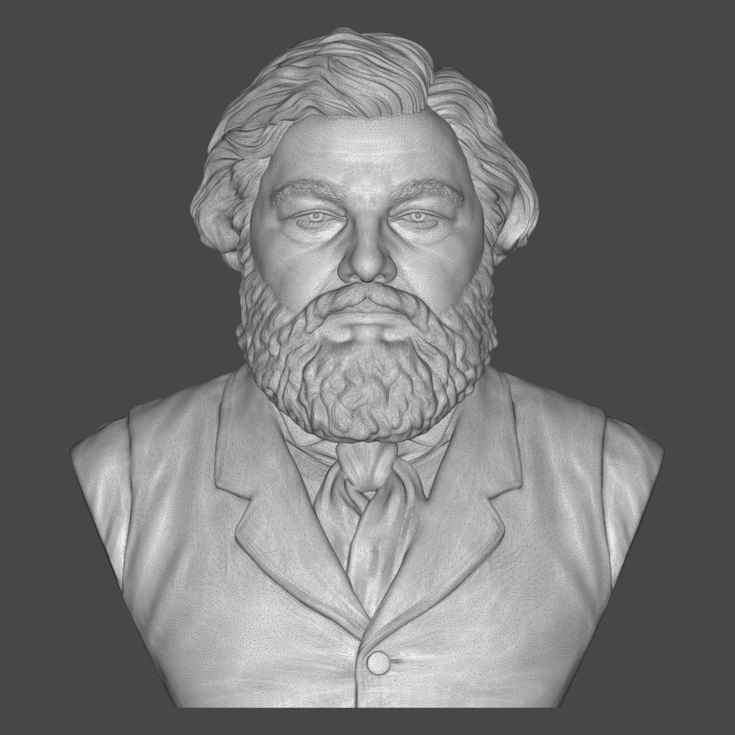 Gustave Courbet 3D Printable Bust 3D Model