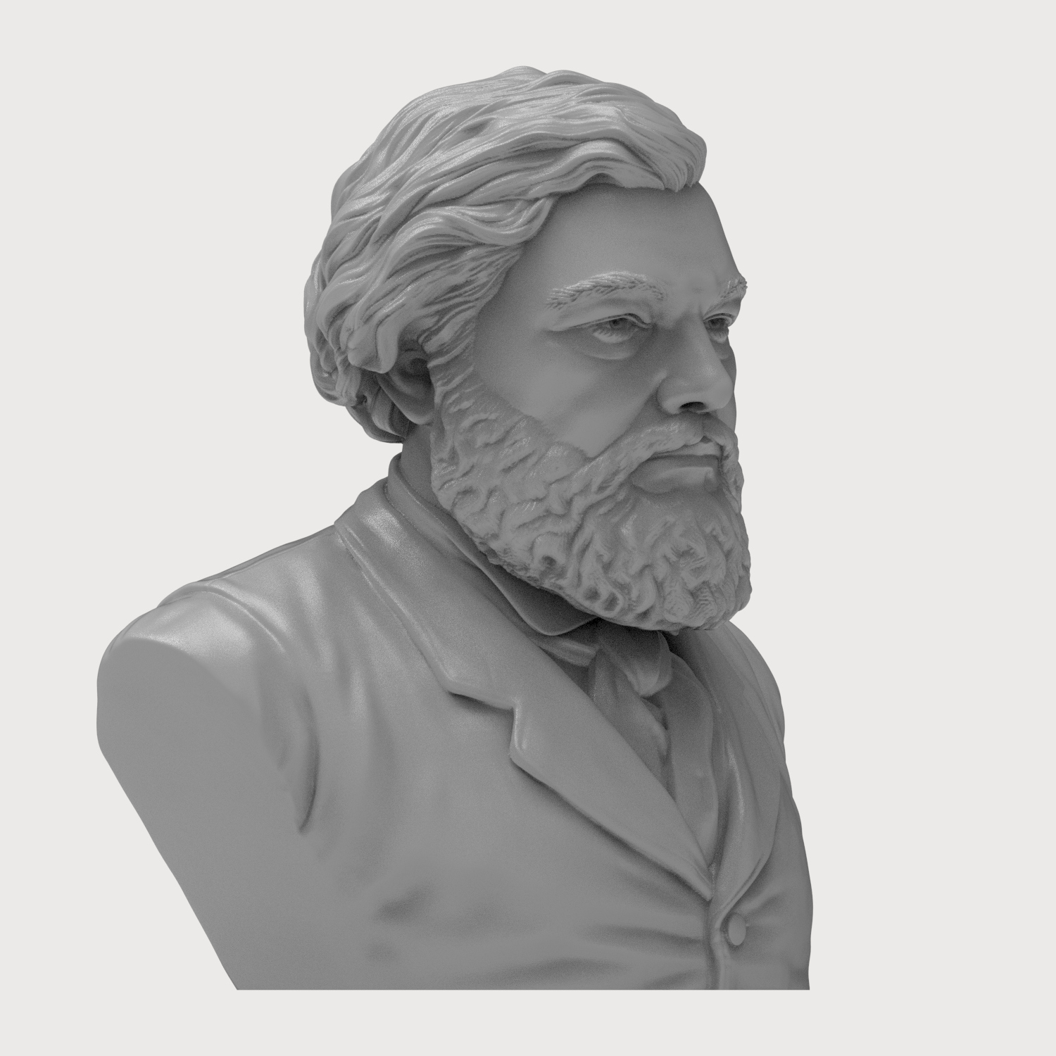 Gustave Courbet 3D Printable Bust 3D Model