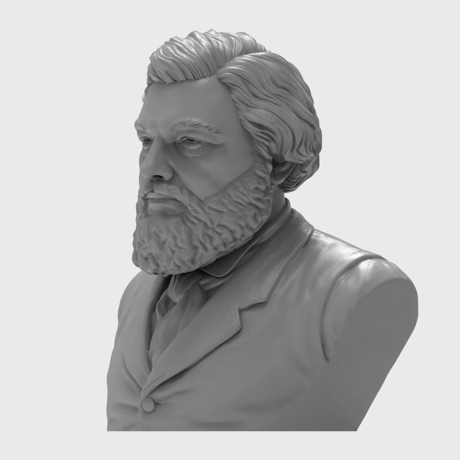 Gustave Courbet 3D Printable Bust 3D Model