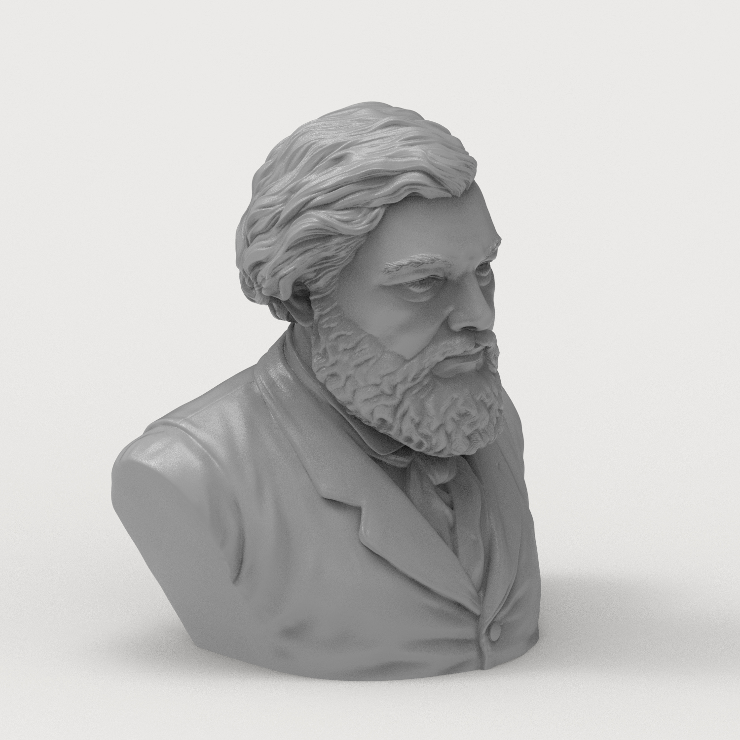 Gustave Courbet 3D Printable Bust 3D Model