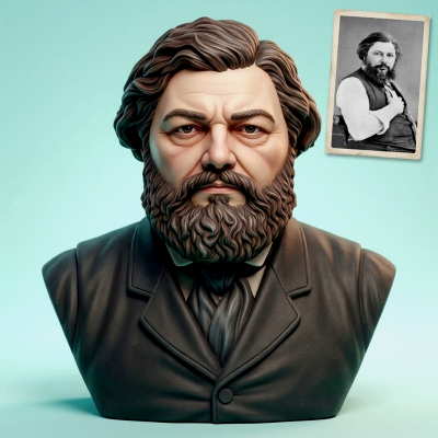 Gustave Courbet 3D Printable Bust