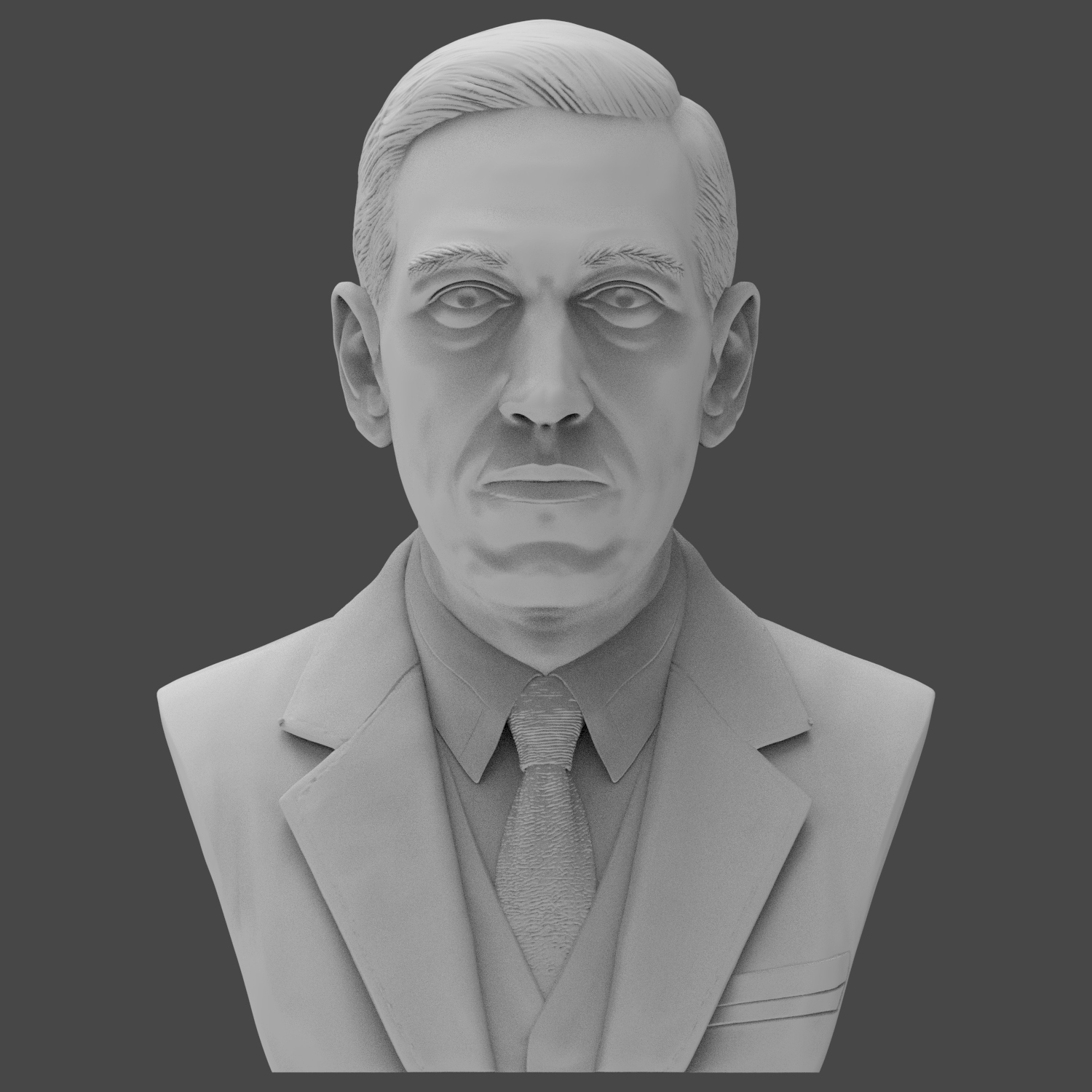 H P Lovecraft 3D Printable Bust 3D Model