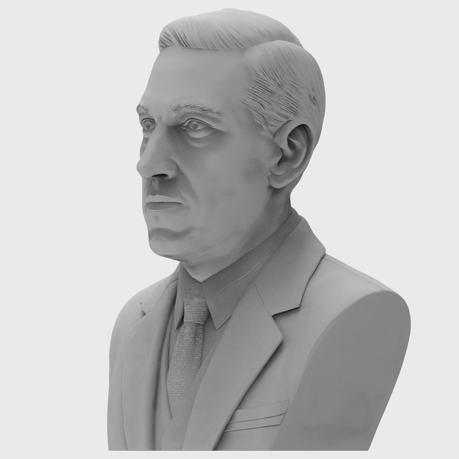 H P Lovecraft 3D Printable Bust 3D Model