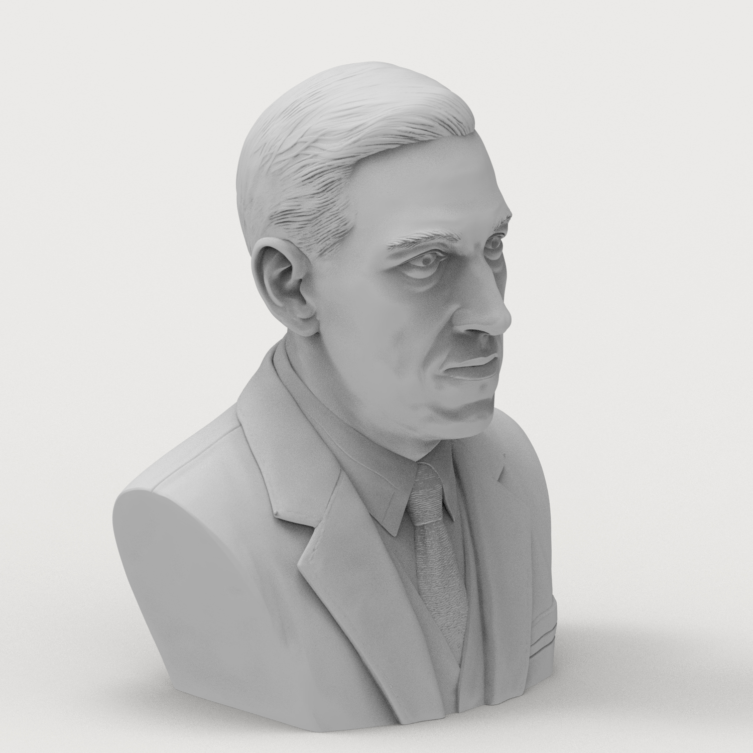 H P Lovecraft 3D Printable Bust 3D Model