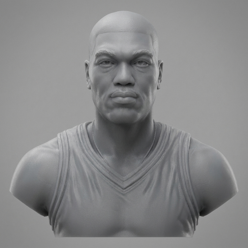Hakeem Olajuwon 3D Printable Bust 3D Model