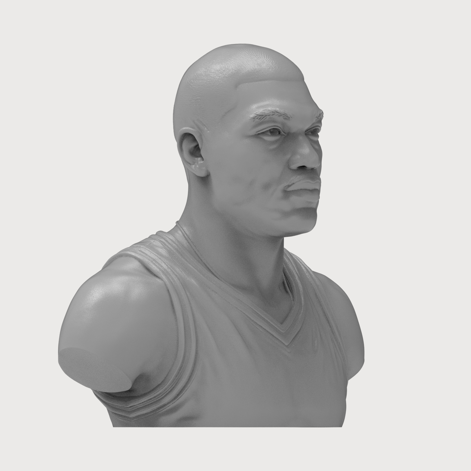 Hakeem Olajuwon 3D Printable Bust 3D Model