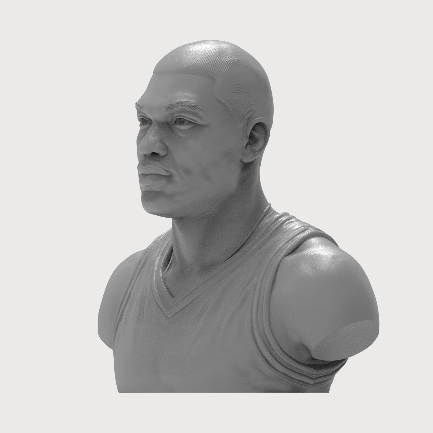 Hakeem Olajuwon 3D Printable Bust 3D Model