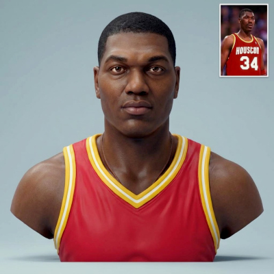 Hakeem Olajuwon 3D Printable Bust