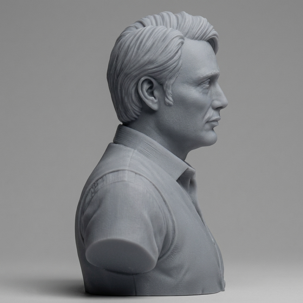 Hannibal Lecter Mads Mikkelsen Vest 3D Printable Bust 3D Model
