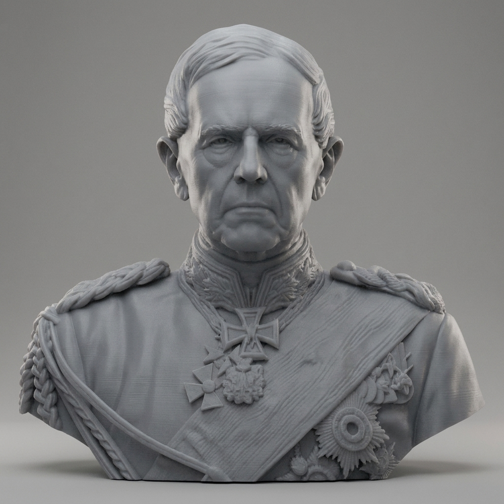 Helmuth von Moltke 3D Printable Bust 3D Model