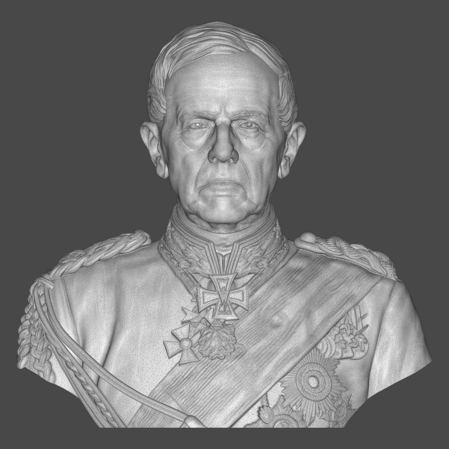 Helmuth von Moltke 3D Printable Bust 3D Model