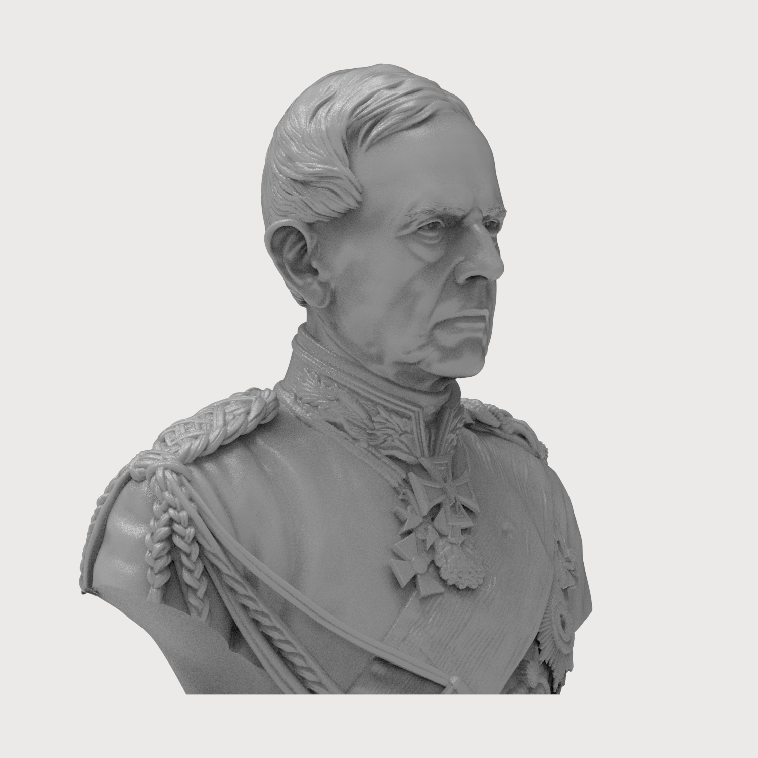 Helmuth von Moltke 3D Printable Bust 3D Model