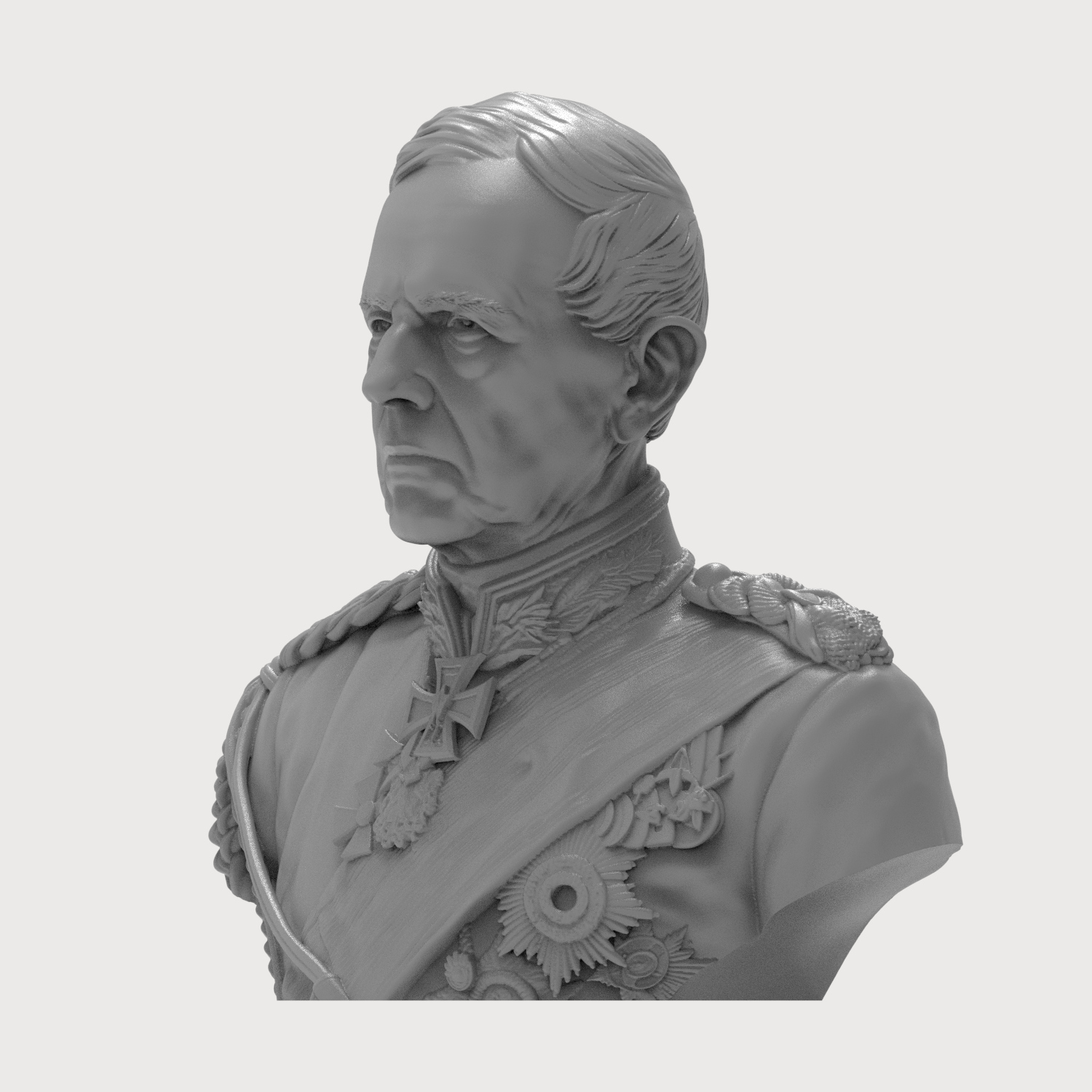 Helmuth von Moltke 3D Printable Bust 3D Model