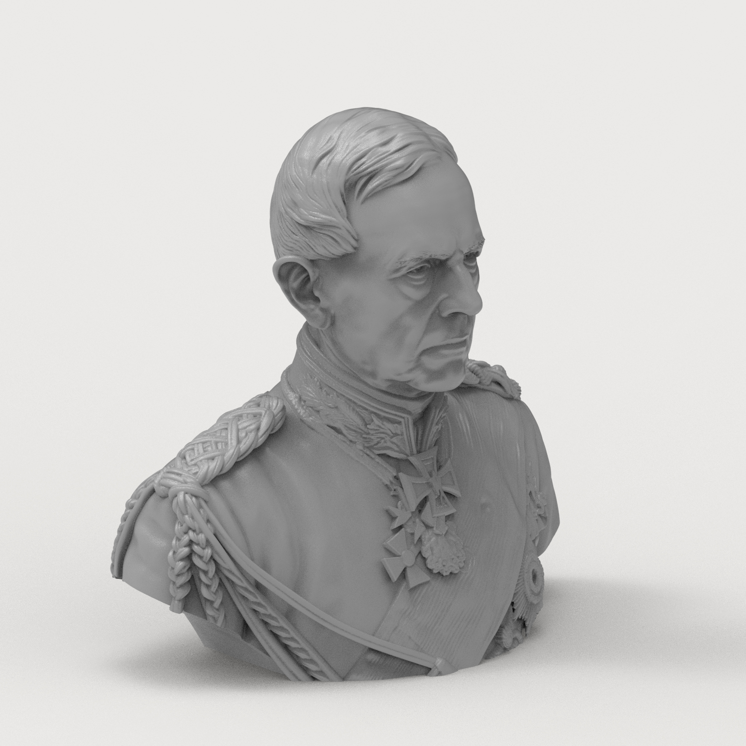 Helmuth von Moltke 3D Printable Bust 3D Model
