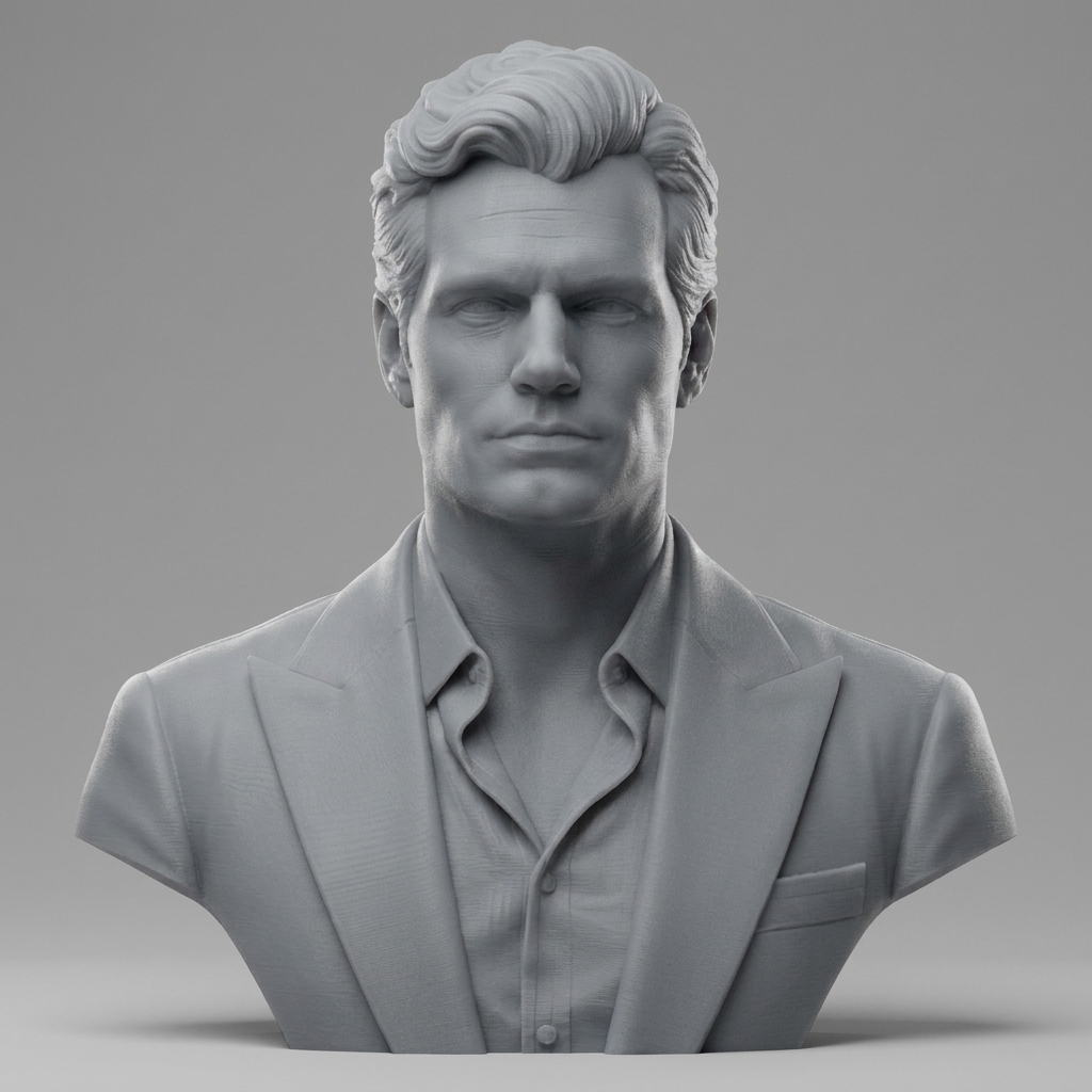 Henry Cavill 3D Printable Bust 3D Model