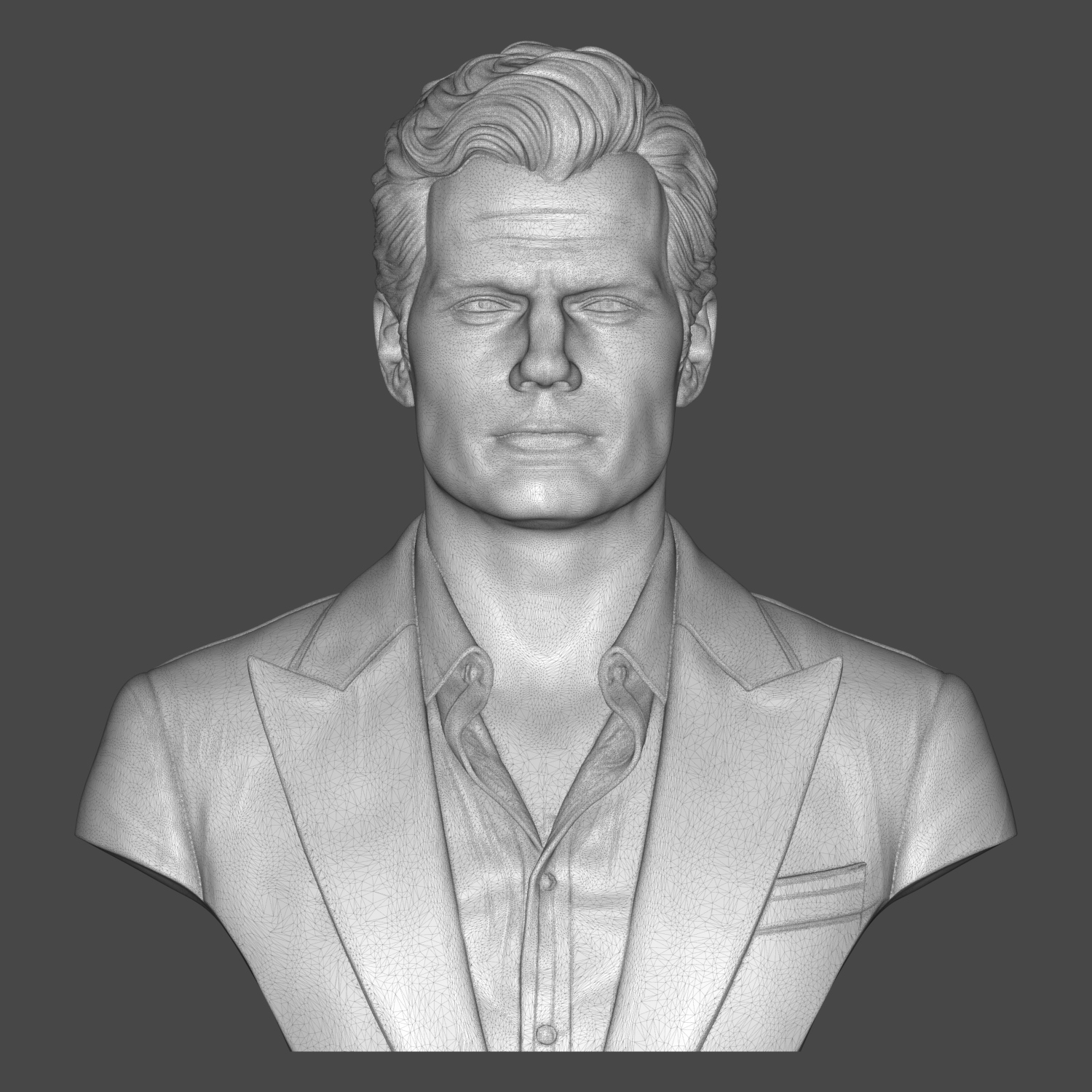 Henry Cavill 3D Printable Bust 3D Model