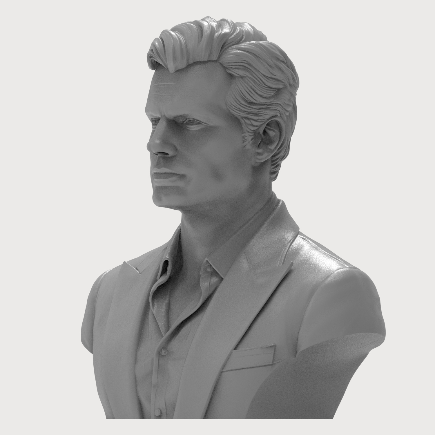 Henry Cavill 3D Printable Bust 3D Model
