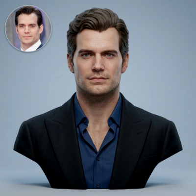 Henry Cavill 3D Printable Bust