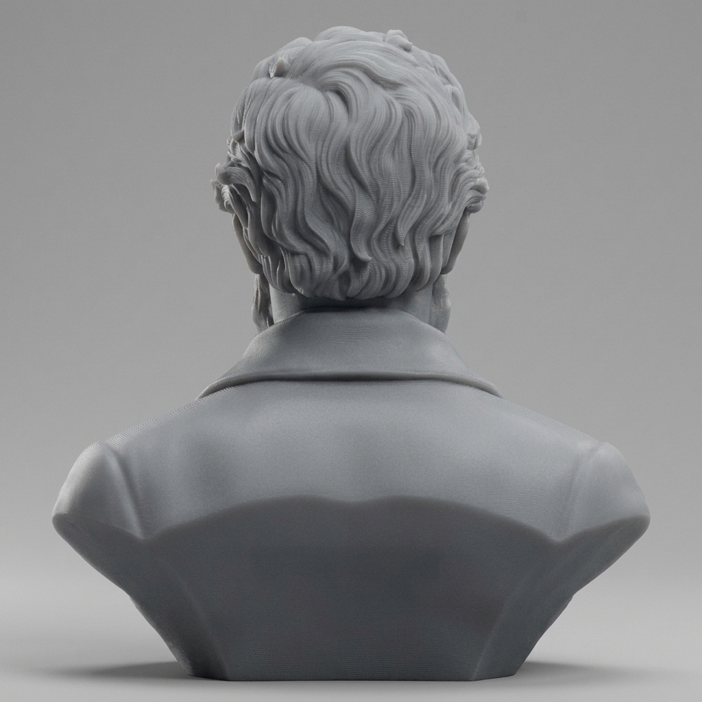 Herman Melville 3D Printable Bust 3D Model