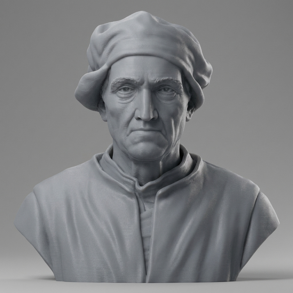Hieronymus Bosch 3D Printable Bust 3D Model
