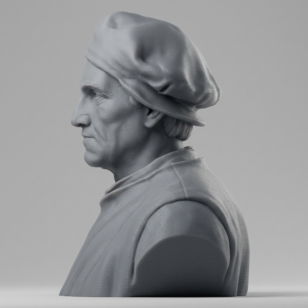 Hieronymus Bosch 3D Printable Bust 3D Model
