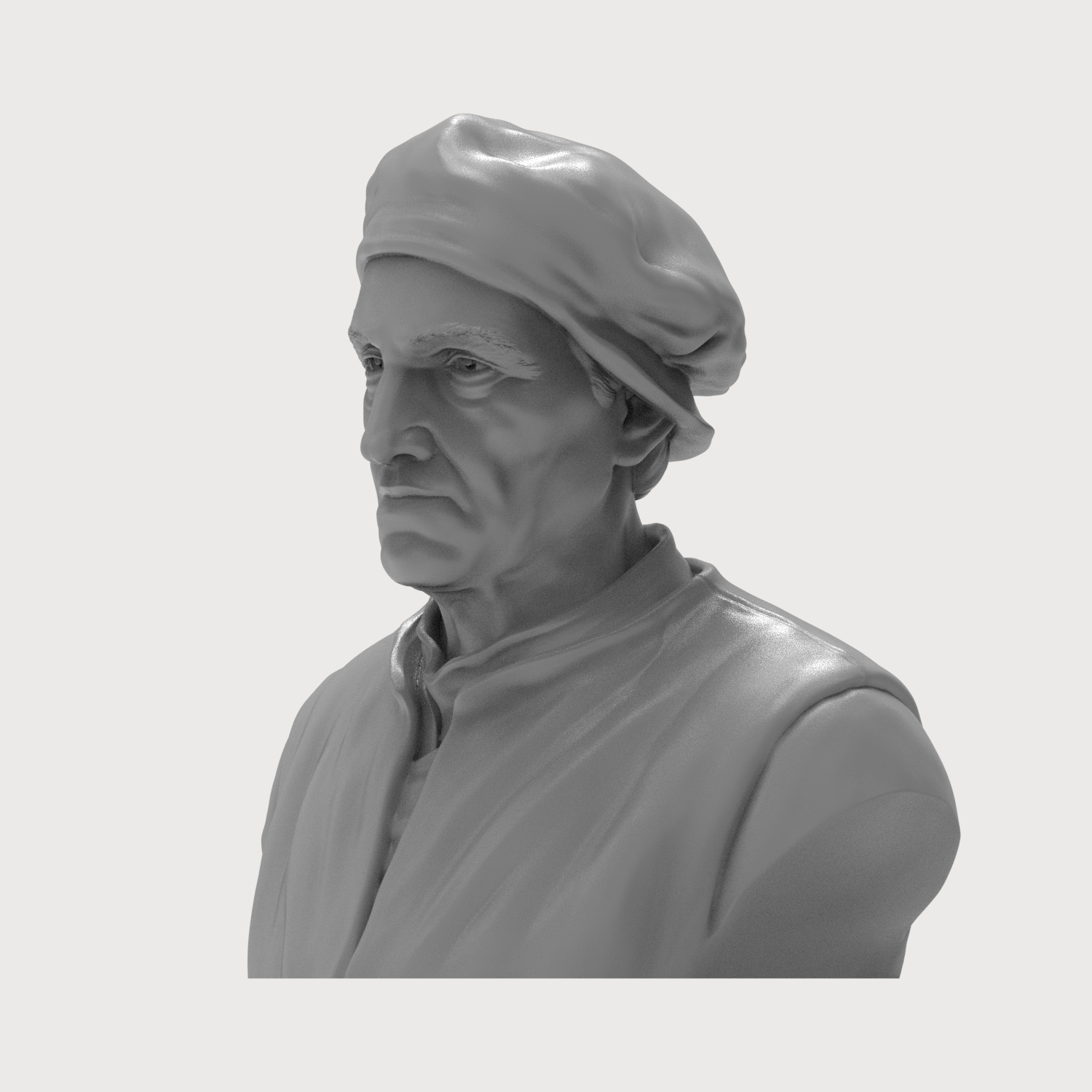 Hieronymus Bosch 3D Printable Bust 3D Model