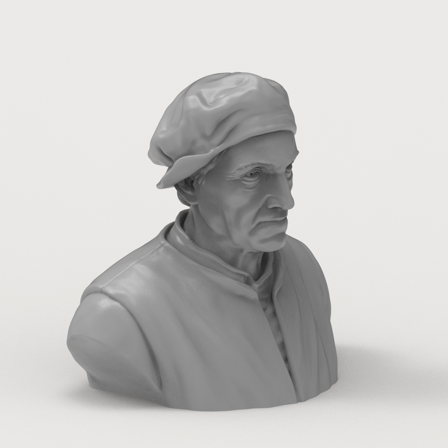 Hieronymus Bosch 3D Printable Bust 3D Model