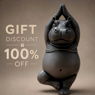 Hippo 3D Printable Figurine