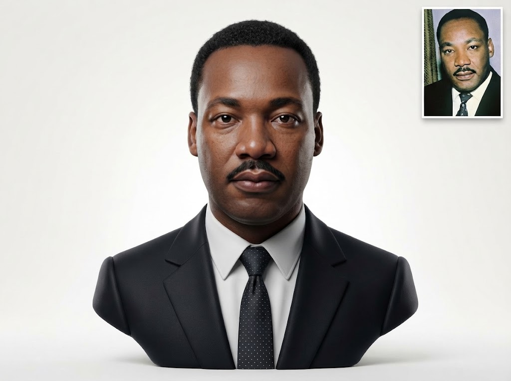 Martin Luther King Jr. Bust 3D Model