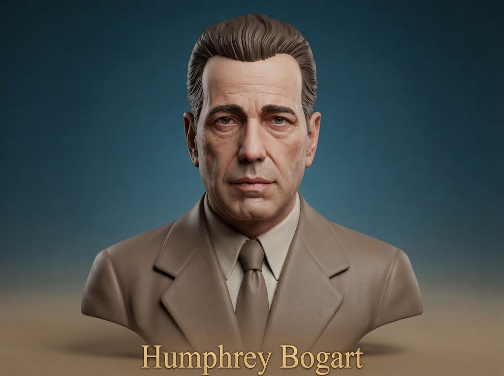 Humphrey Bogart Bust 3D Printable 3D Model