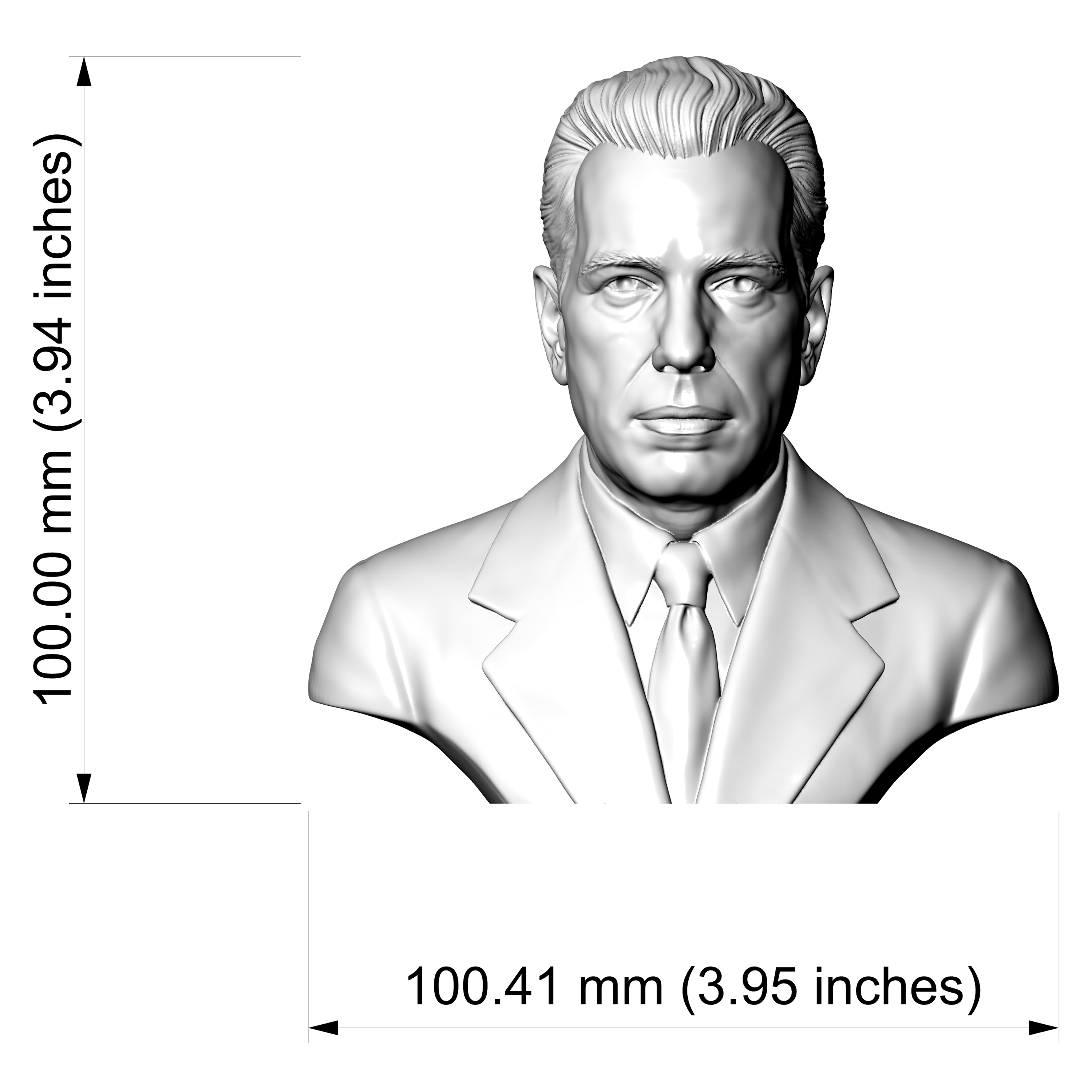 Humphrey Bogart Bust 3D Printable 3D Model