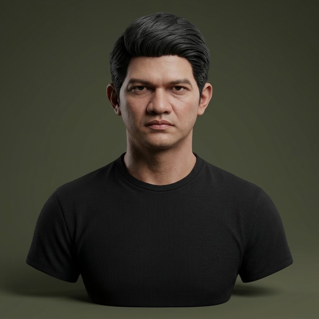 Iko Uwais Bust 3D Printable Bust 3D Model