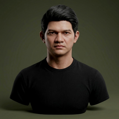 Iko Uwais Bust 3D Printable Bust