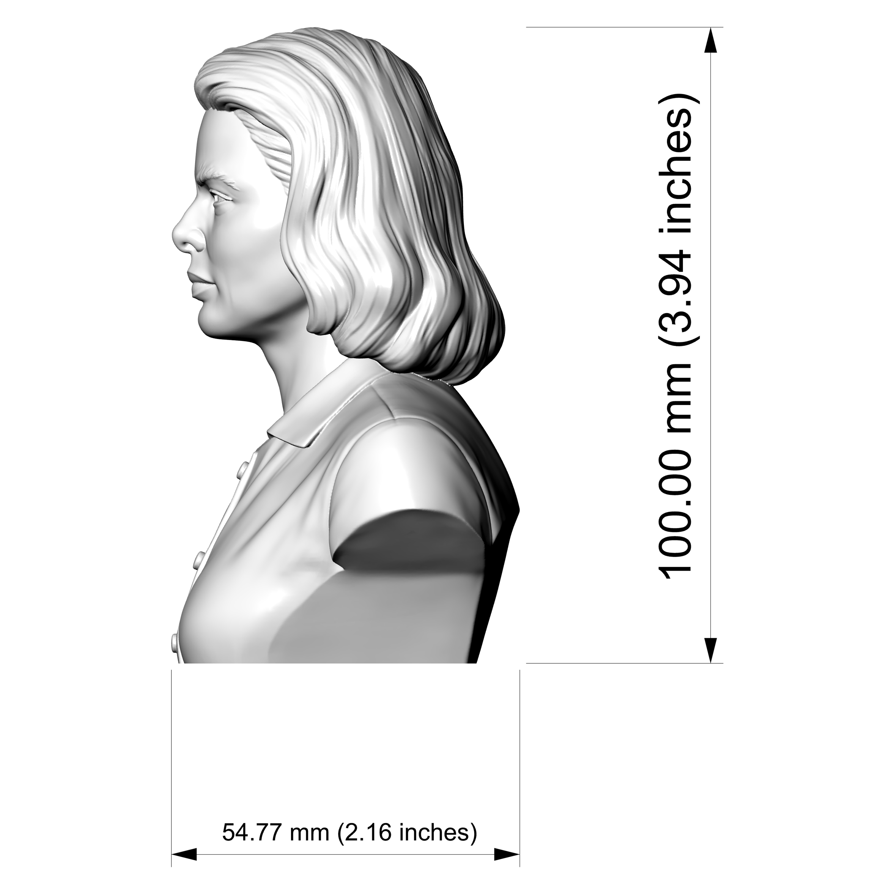 Ingrid Bergman Bust 3D Printable 3D Model