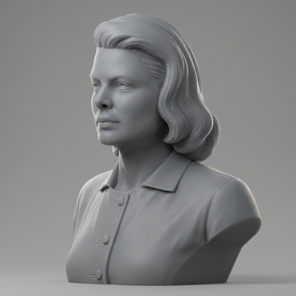 Ingrid Bergman Bust 3D Printable 3D Model