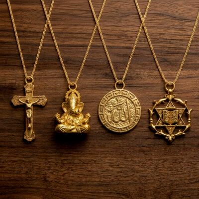 Interfaith Devotion and Wisdom Pendant Set