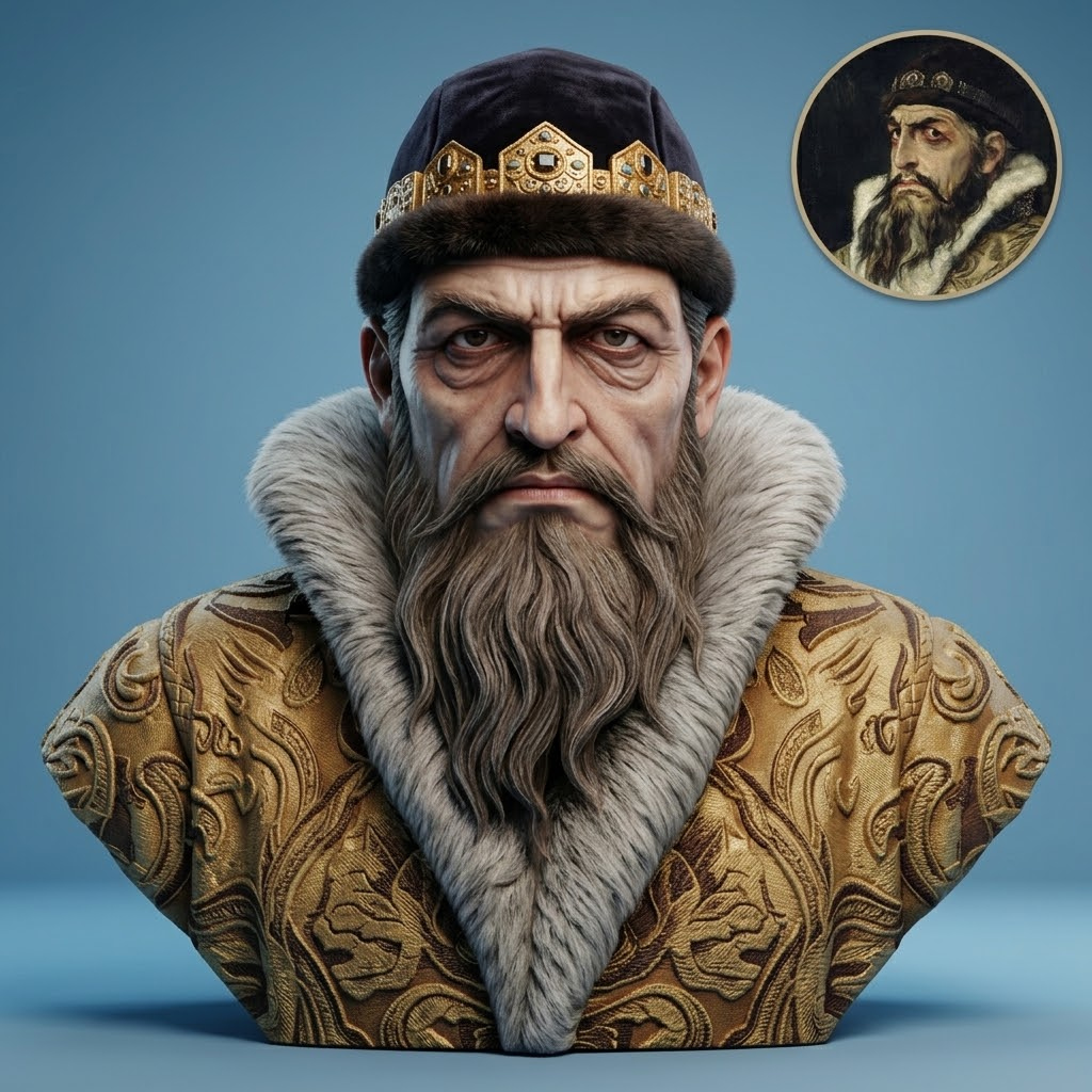 Ivan the Terrible First Russian Tsar 3D Printable Bust 3D Model