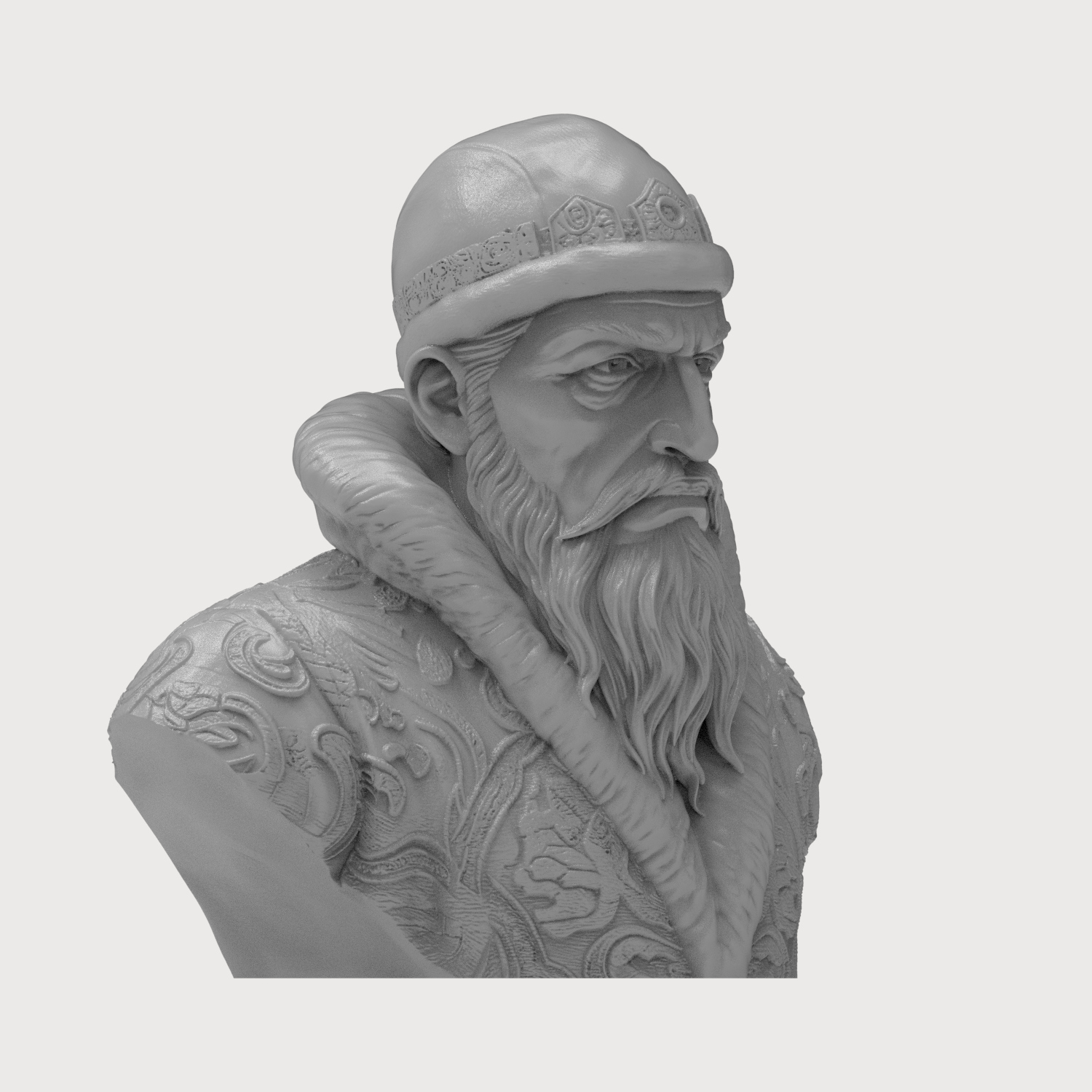 Ivan the Terrible First Russian Tsar 3D Printable Bust 3D Model