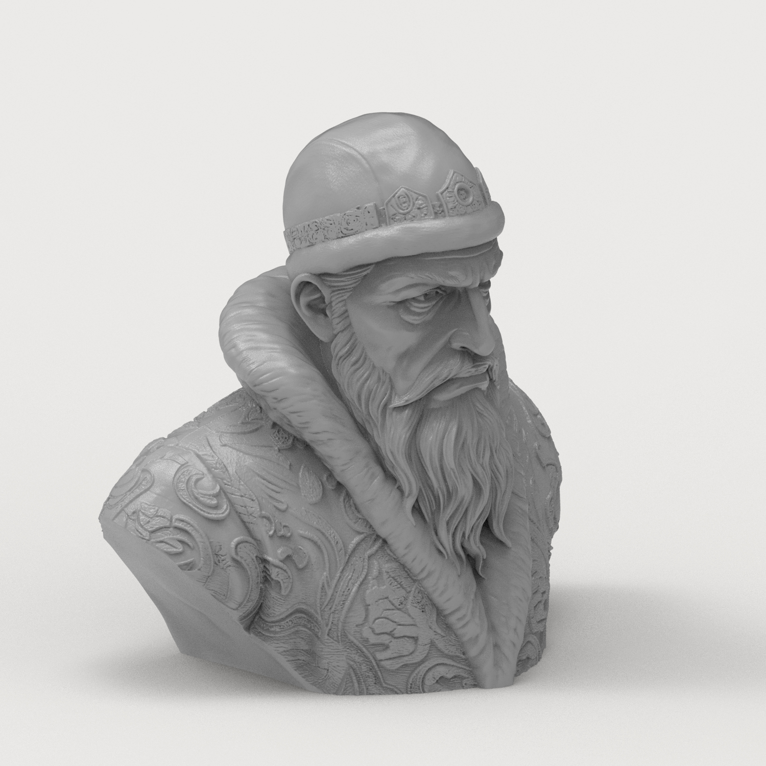 Ivan the Terrible First Russian Tsar 3D Printable Bust 3D Model