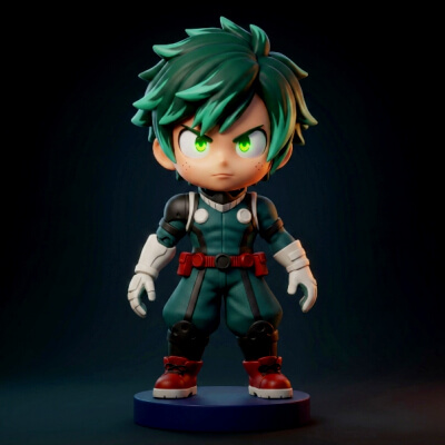 Izuku Midoriya Deku Figurine 3D Print