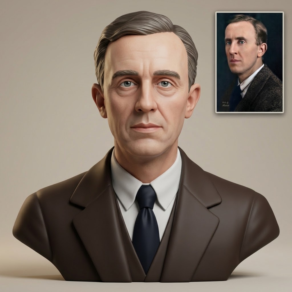 J.R.R. Tolkien 3D Printable Bust 3D Model