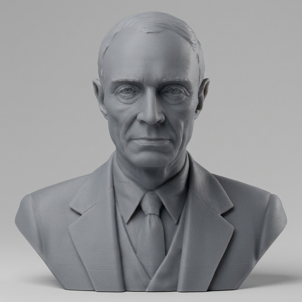 J. Robert Oppenheimer 3D Printable Bust 3D Model